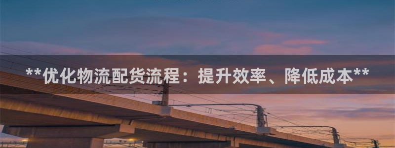 28圈注册网站：**优化物流配货流程