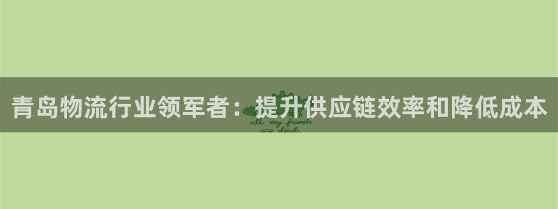 28圈返水怎么算的：青岛物流行业领军