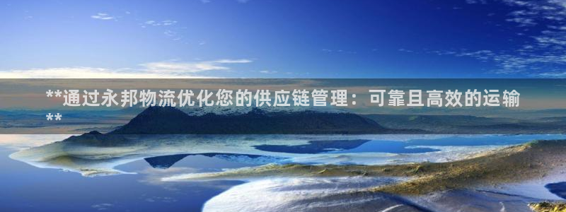 28圈的平台：**通过永邦物流优化您