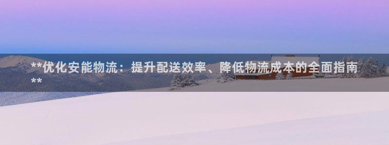 28圈开奖预测：**优化安能物流：提